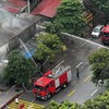 Cháy nhà trọ giữa lúc trời mưa