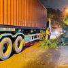 Hà Nội: Xe container quệt vào cây, cành gãy rơi trúng học sinh đi xe đạp điện