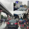 Phương tiện ùn ứ vì thời tiết xấu, Cảnh sát giao thông Thủ đô đội mưa phân luồng