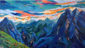 Núi rừng rực rỡ dưới nét cọ của Đặng Thanh Dương 