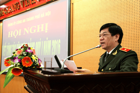 Thiếu tướng Đoàn Duy Khương - Ủy viên Ban Thường vụ Thành ủy, Bí thư Đảng ủy, Giám đốc CATP Hà Nội