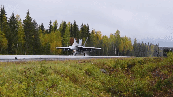 Phần Lan phong tỏa cao tốc trọng yếu cho tiêm kích F/A-18 Hornet cất, hạ cánh ảnh 1