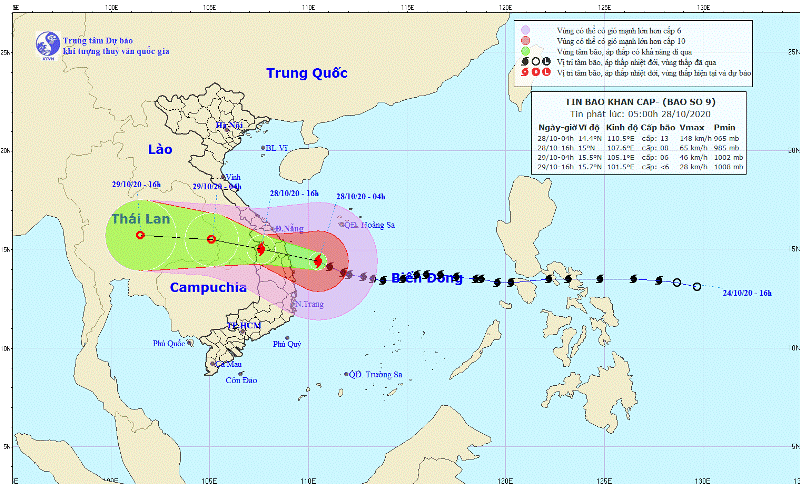 Sáng nay, bão số 9 giật cấp 15 đổ bộ vào đất liền Đà Nẵng- Phú Yên ảnh 1
