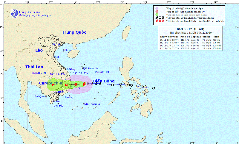Bão số 12 vừa đổ bộ đất liền, bão Vamco giật cấp 15 sắp vào Biển Đông ảnh 1