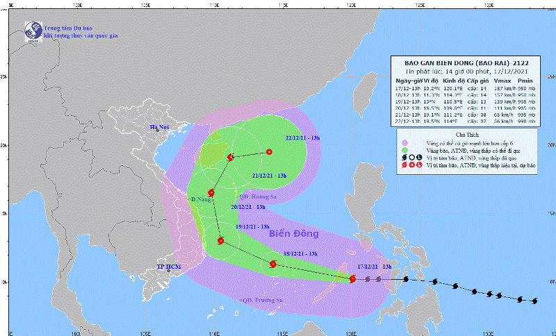 Tối nay, bão RAI vào Biển Đông, lên kế hoạch sơ tán gần 240.000 dân tránh bão số 9 ảnh 1