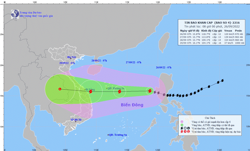 Siêu bão Noru dự báo đổ bộ Việt Nam chiều tối 27-9, gần 870.000 dân phải sơ tán ảnh 1
