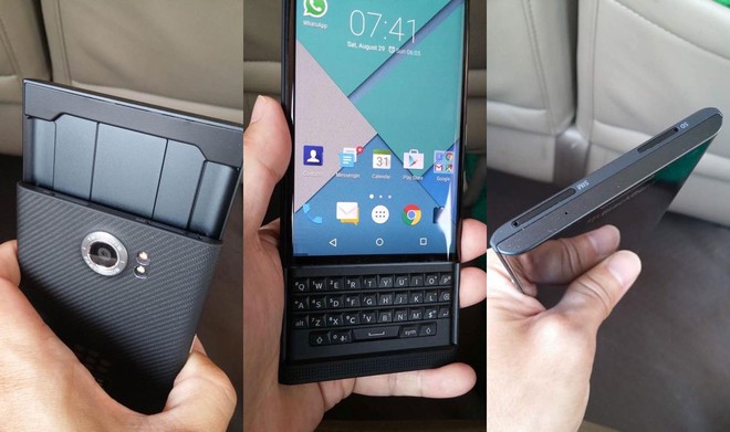 Những hình ảnh rò rỉ về BlackBerry Priv Không chỉ dừng lại ở đó, nhiều tấm hình được cho là ảnh chụp của mẫu điện thoại mang tên BlackBerry Priv đã được công bố. Với thiết nắp trượt và từ bỏ hệ điều hành BlackBerry OS để chuyển sang Android nhằm "vớt vát" lại chút thị phần trong ngành di động thông minh của "dâu đen" liệu có thành công hay không? Tất cả phải chờ đến ngày BlackBerry Priv được hãng công bố. Hiện tại tất cả thông tin vẫn chỉ dừng lại ở mức độ tin đồn.