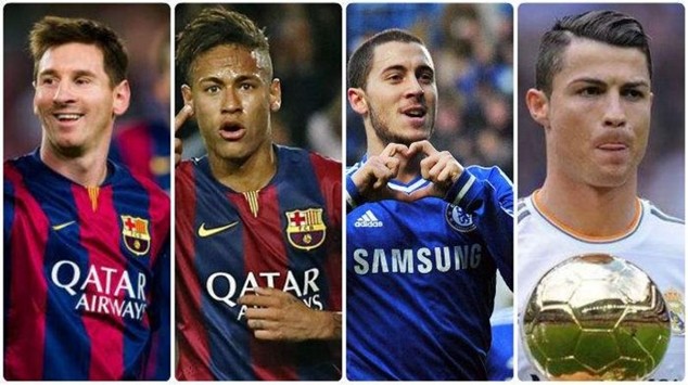 4 cầu thủ đắt giá nhất châu Âu: Messi, Neymar, Hazard và Ronaldo