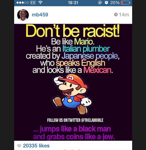 Bức ảnh được Balotelli đăng tải trên Instagram