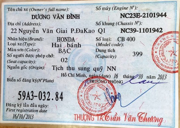 Giấy phép đăng ký xe này khi kiểm tra không có hồ sơ gốc lưu tại cơ quan Công an