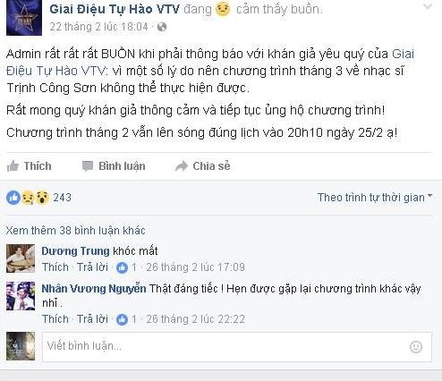 "Giai điệu tự hào" tôn vinh nhạc sĩ Trịnh Công Sơn bất ngờ tạm hoãn ảnh 1