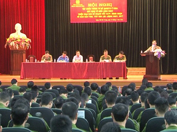 Lực lượng CSKV tham dự hội nghị tập huấn