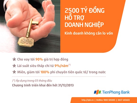TienPhong Bank dành 2.500 tỷ đồng tín dụng lãi suất thấp cho doanh nghiệp ảnh 1