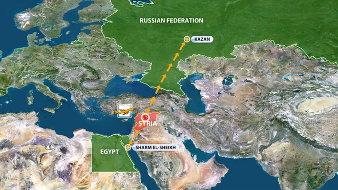 1 máy bay chở khách Nga bị bắn trên bầu trời Syria ảnh 1