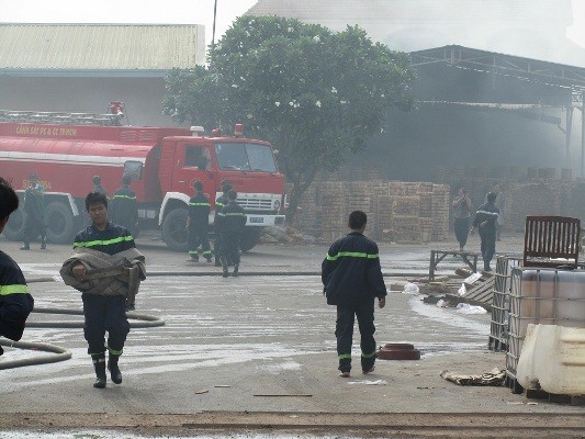 “Bà hỏa” viếng thăm xí nghiệp chế biến gỗ lúc sáng sớm ảnh 2