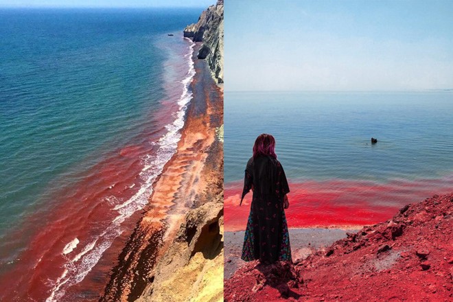 [ẢNH] ‘Giải mã’ bãi biển kỳ lạ có màu đỏ như máu ở đảo Hormuz ảnh 2