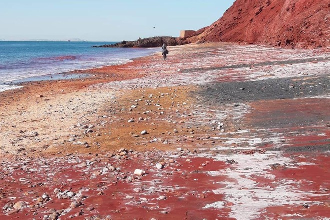 [ẢNH] ‘Giải mã’ bãi biển kỳ lạ có màu đỏ như máu ở đảo Hormuz ảnh 6