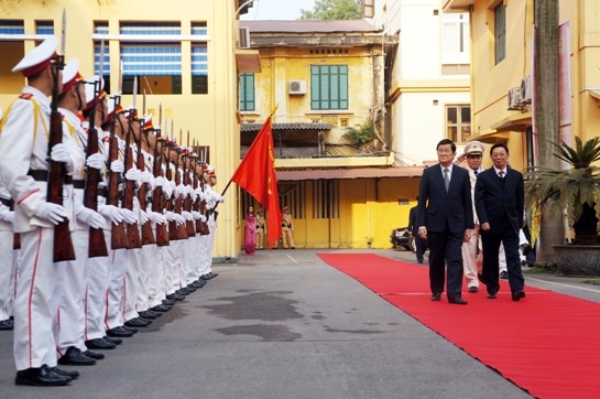 Chủ tịch nước Trương Tấn Sang thăm, chúc Tết Công an Hà Nội ảnh 4