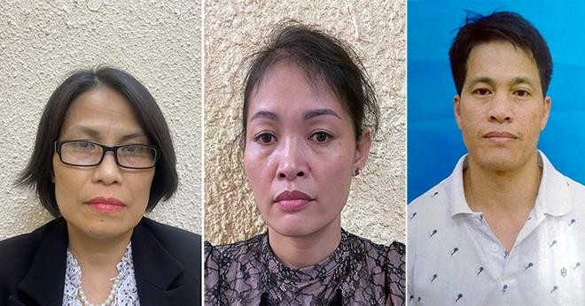 Ba bị can trong vụ án