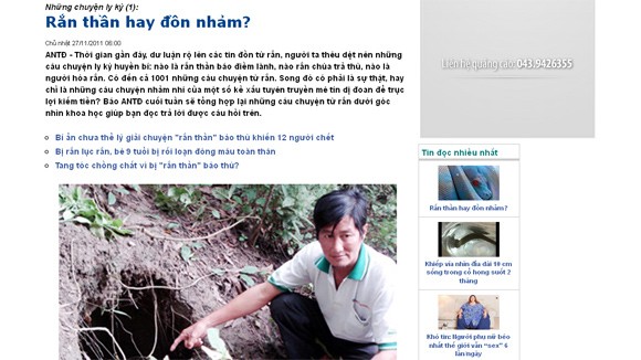 Có... uẩn khúc vụ “rắn thần trả thù”? ảnh 1