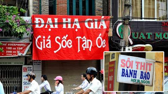Nhức mắt vì biển hiệu ảnh 1