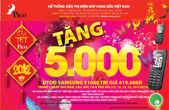 Tiếp tục tặng 5000 điện thoại di động từ Pico ảnh 2