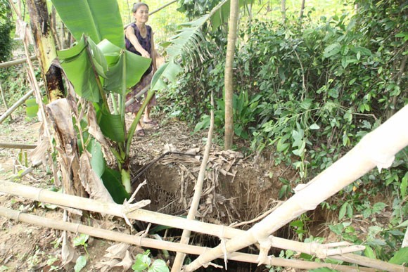 “Hố tử thần” sâu 10m xuất hiện trong vườn nhà ảnh 1