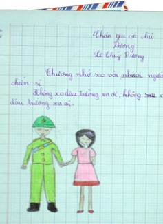 Tranh học sinh trường Dịch Vọng A “gửi các chiến sĩ canh giữ biển đảo quê hương” ảnh 4