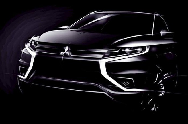 Mitsubishi Outlander PHEV Concept-S lộ “ảnh nóng” trước ngày ra mắt ảnh 1