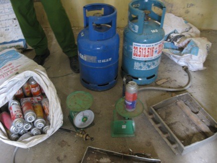 San chiết gas trái phép gần... nghĩa trang ảnh 2