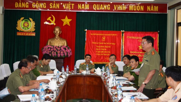 Kiểm tra phong trào thi đua Vì ANTQ tại CATP.HCM ảnh 1