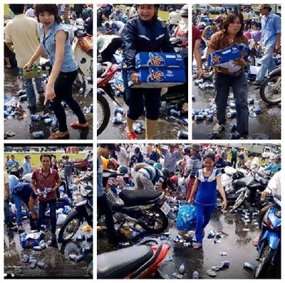 Lợi dụng xe bị tai nạn “hôi” bia, có phạm tội công nhiên chiếm đoạt tài sản không? ảnh 1