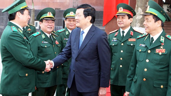 Chủ tịch nước thăm và chúc Tết Bộ đội Biên phòng ảnh 1