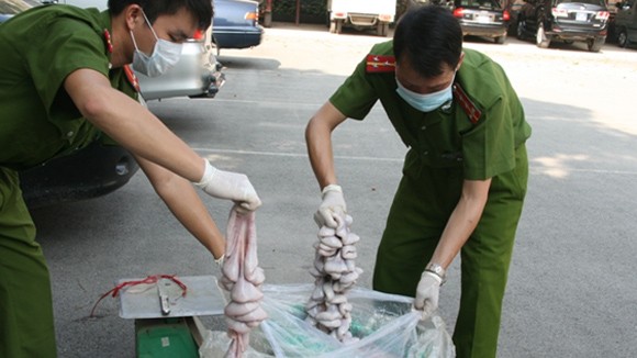 500kg tràng lợn “thối” nhập lậu từ Trung Quốc ảnh 1