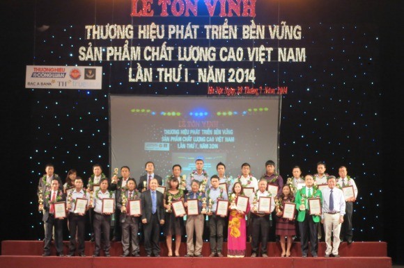 Tôn vinh 10 thương hiệu bền vững Việt Nam 2014 ảnh 1