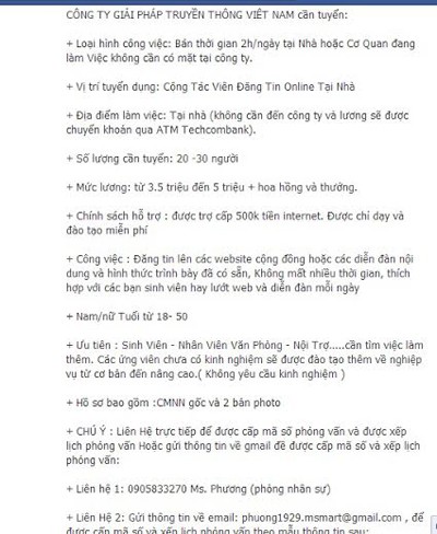 Cảnh giác với những công ty “ma” trên Facebook ảnh 1