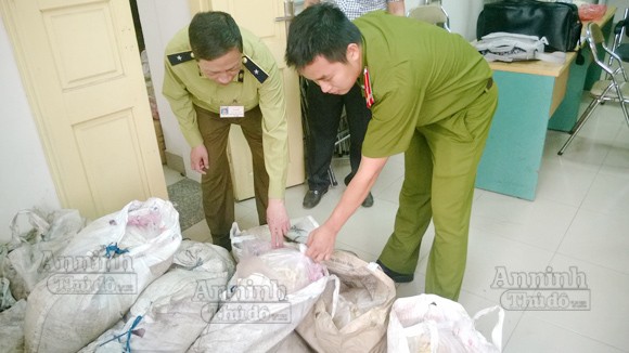Nửa tấn ngó sen được đựng trong bao tải phủ đất, cát ảnh 1