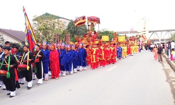 Sắc áo xanh trong mùa lễ hội phường Đông Ngạc, quận Bắc Từ Liêm, Hà Nội ảnh 1