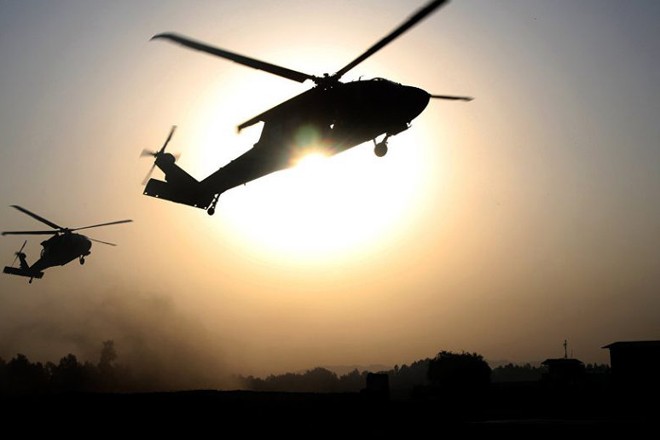 Máy bay trực thăng của liên quân Mỹ