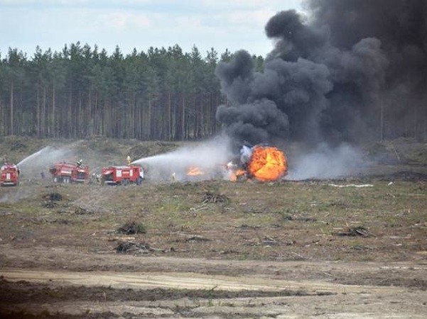 Trực thăng Mi-28 của Nga rơi khi đang tham gia cuộc thi Aviadarts ảnh 2