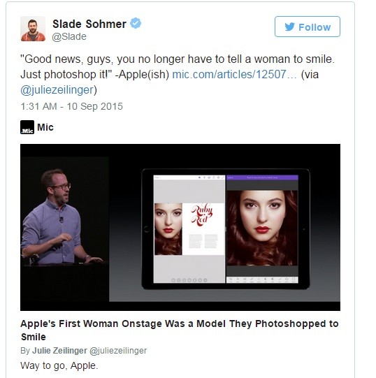 Apple gặp rắc rối khi chỉnh sửa nụ cười trên iPad Pro ảnh 2