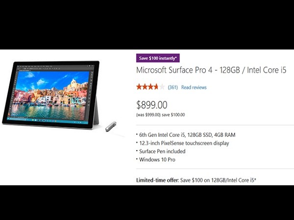 Tiết kiêm 100 USD khi mua Surface Pro 4 qua Microsoft Store ảnh 1