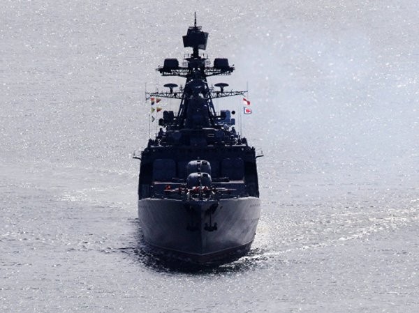 Tàu chống ngầm của Hạm đội Thái Bình Dương Nga tập trận ảnh 1