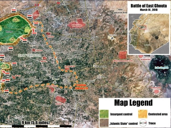 Quân đội Syria liên tiếp đạt được những bước tiến mới ở Đông Ghouta ảnh 1