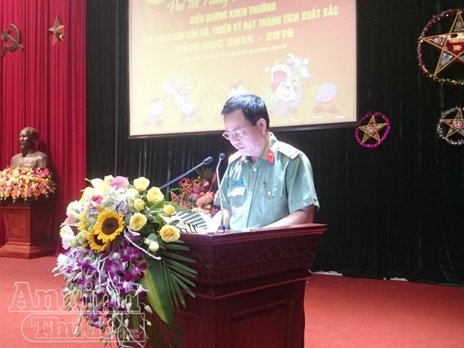Đại tá Đoàn Ngọc Hùng - PGĐ CATP Hà Nội phát biểu tại chương trình
