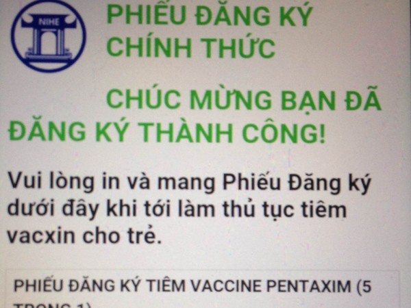 Khó đăng ký tiêm vaccine Pentaxim vì nghẽn mạng ảnh 1