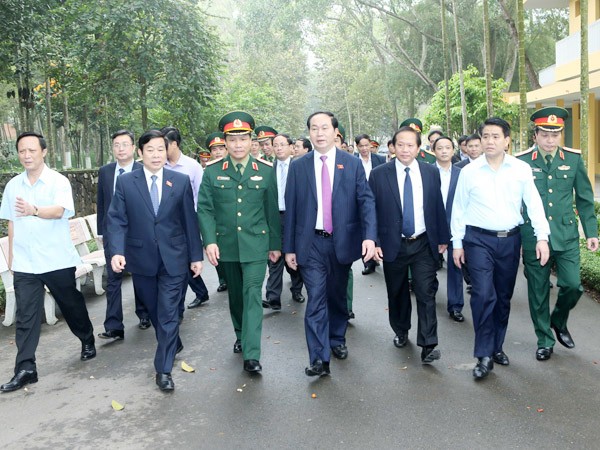 Chủ tịch nước Trần Đại Quang dâng hương tưởng niệm Bác Hồ tại Khu di tích lịch sử K9 - Đá Chông ảnh 1
