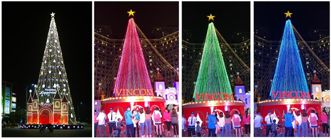 Vincom toàn quốc được thắp sáng lung linh với cây thông Noel khổng lồ