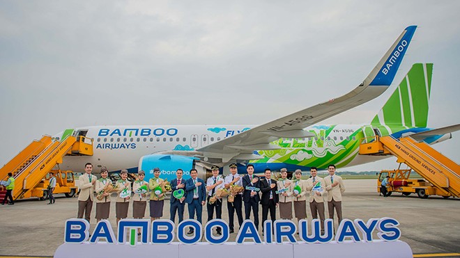 Bamboo Airways đón máy bay Airbus A320neo đầu tiên trong chiếc áo "Fly Green" ấn tượng ảnh 1