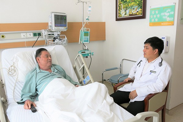 Sau 1 tuần, sức khỏe bệnh nhân Nguyễn Văn Hòa đã ổn định, hoàn toàn tỉnh táo